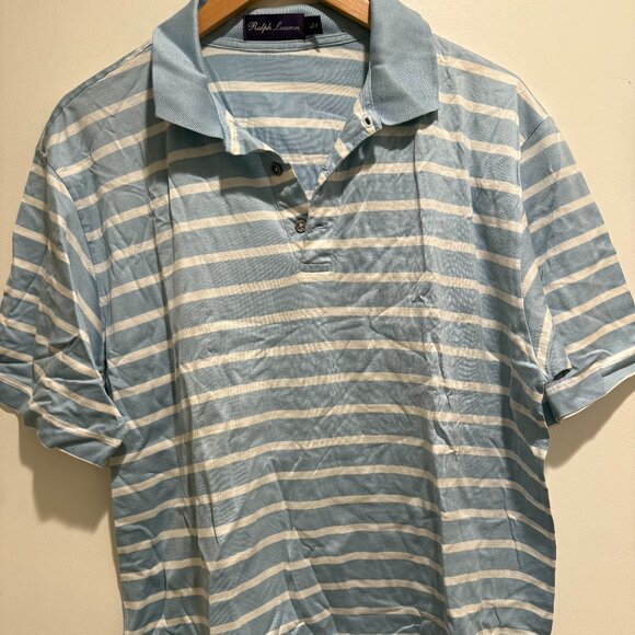 AMAZING LIMITED EDITION RALPH LAUREN PURPLE LABEL SHORT-SLEEVE POLO SHIRT LARGE